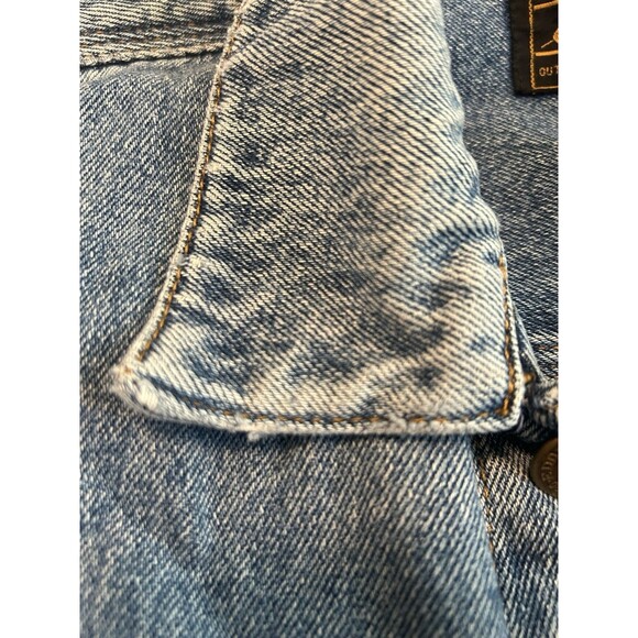 VTG Eddie Bauer Jacket Mens Medium Denim Medium Wash Pockets Jean Trucker Casual - Picture 7 of 12